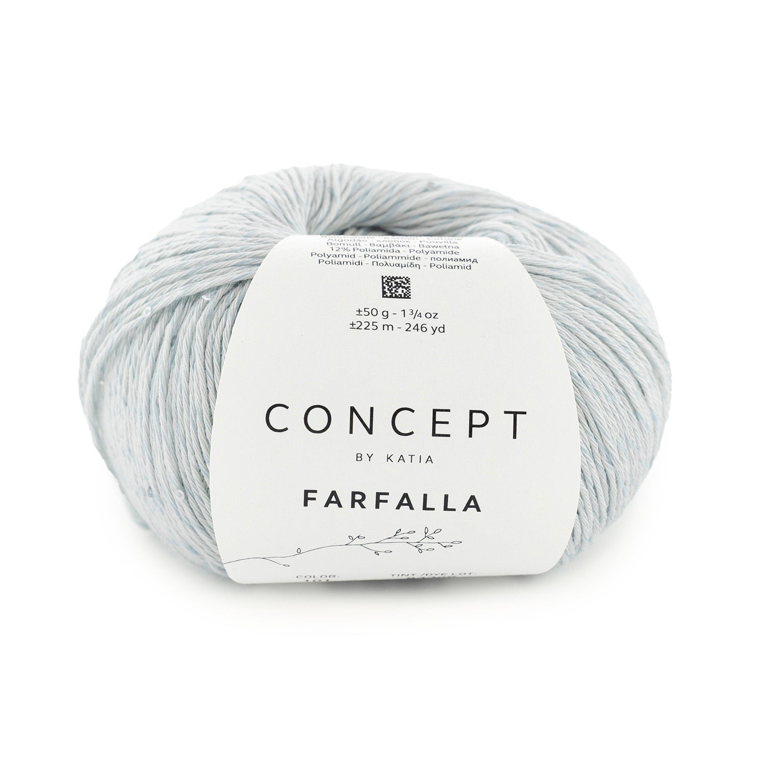 Farfalla von Concept by Katia – Baumwolle mit Mikropailletten, 50 g