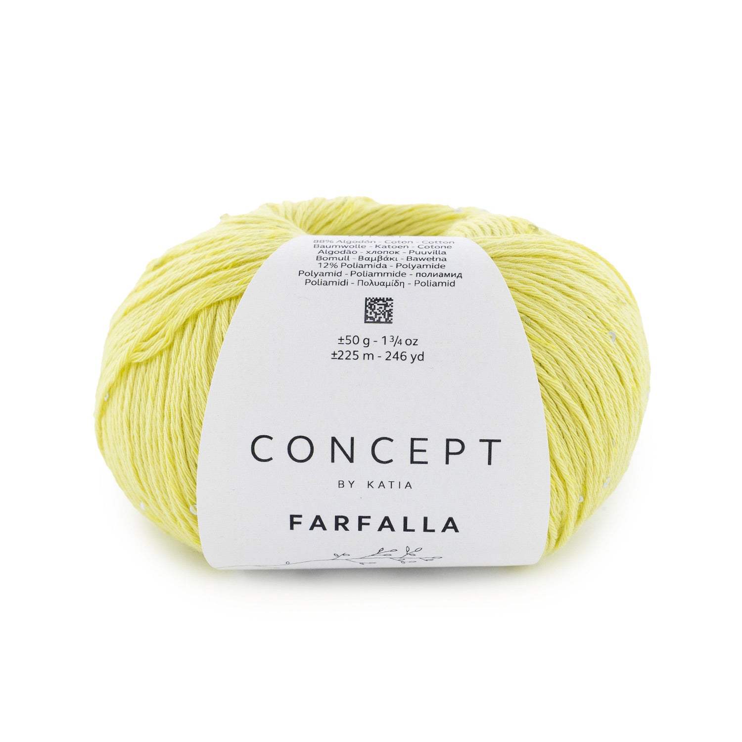 Farfalla von Concept by Katia – Baumwolle mit Mikropailletten, 50 g