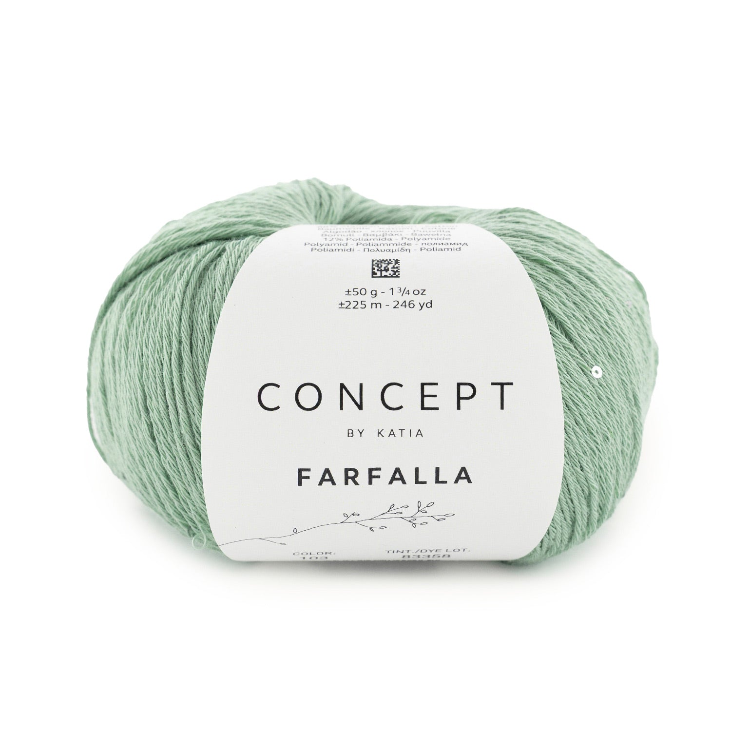 Farfalla von Concept by Katia – Baumwolle mit Mikropailletten, 50 g