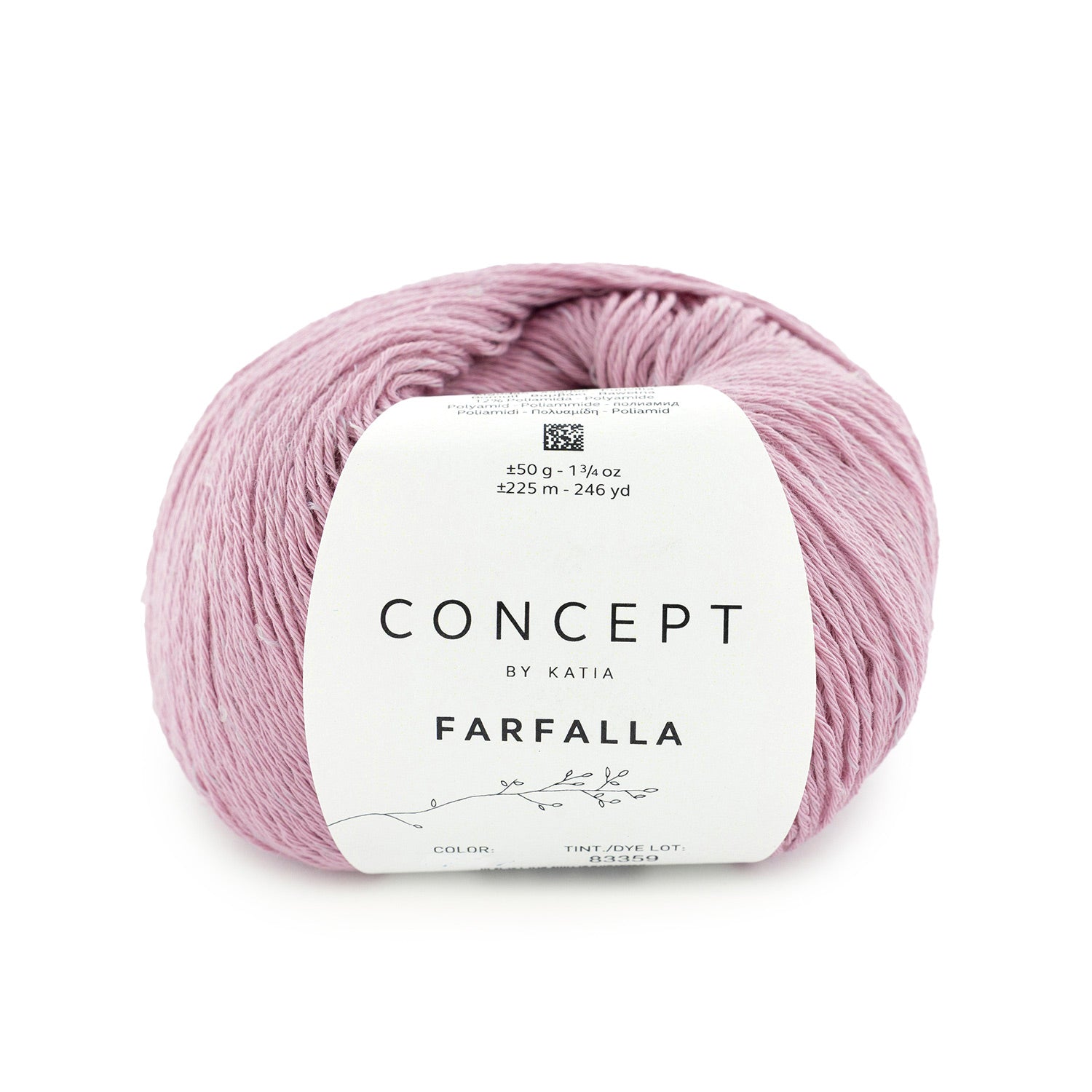 Farfalla von Concept by Katia – Baumwolle mit Mikropailletten, 50 g