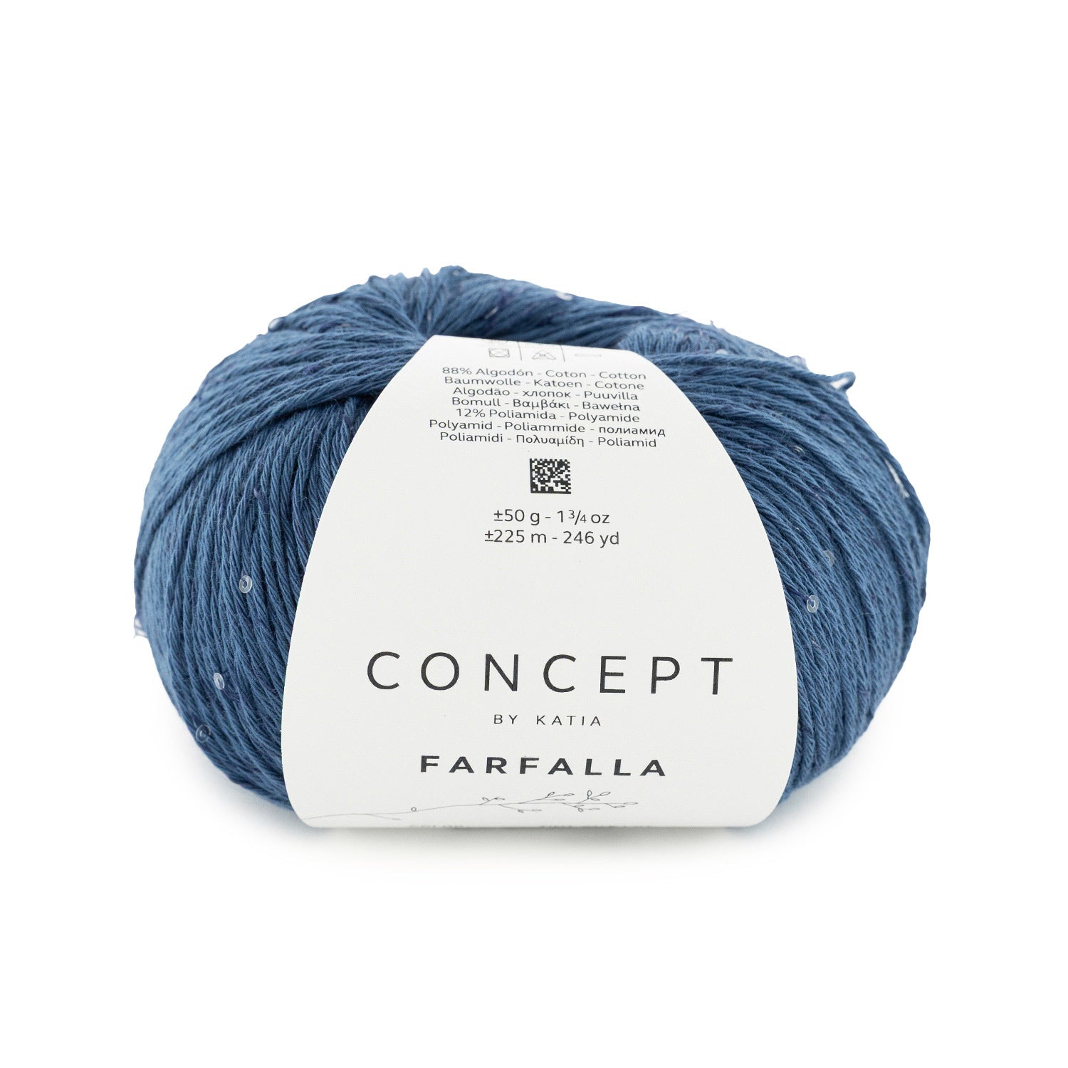 Farfalla von Concept by Katia – Baumwolle mit Mikropailletten, 50 g