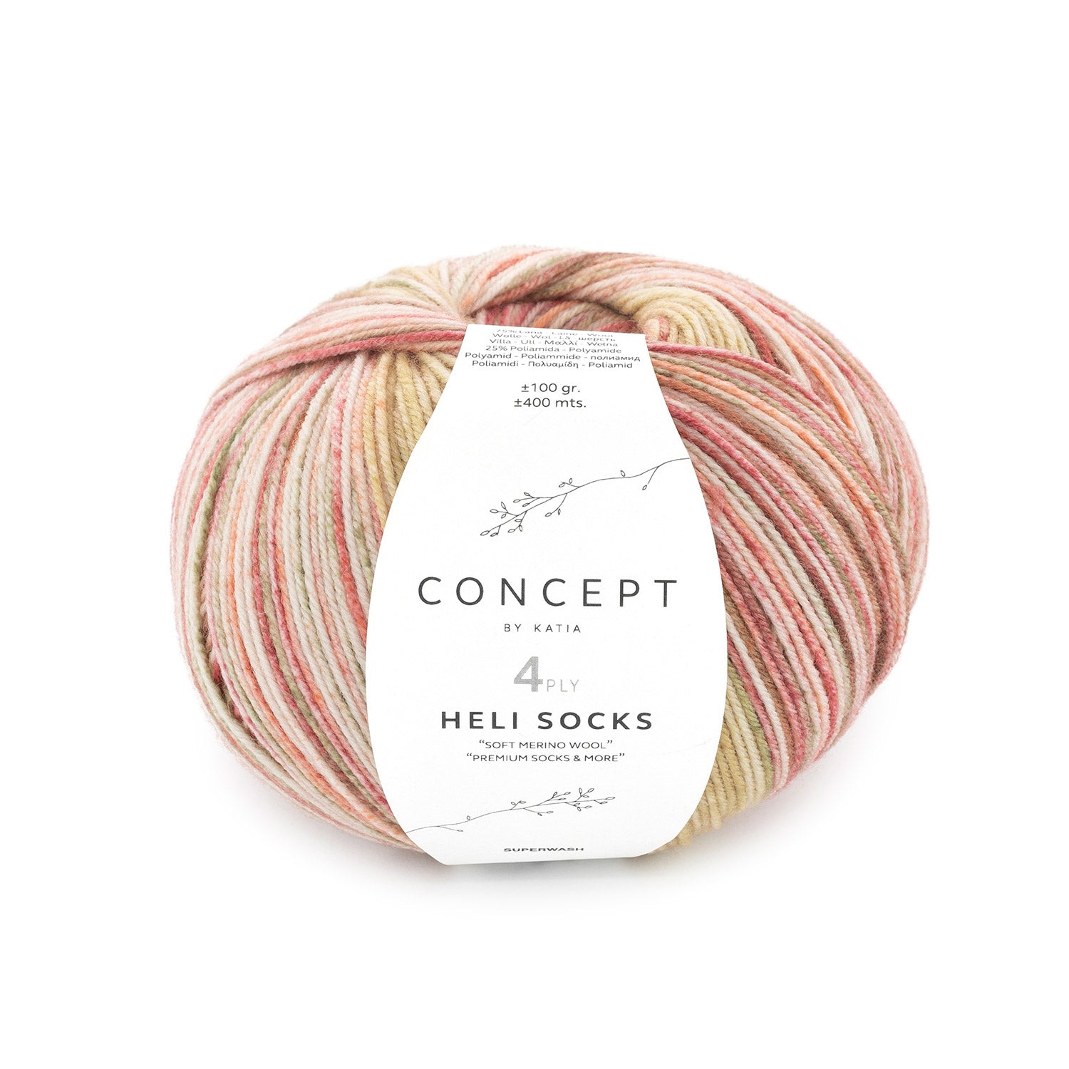 Katia Heli Socks - Hilo Especial para Calcetines con Merino Superwash