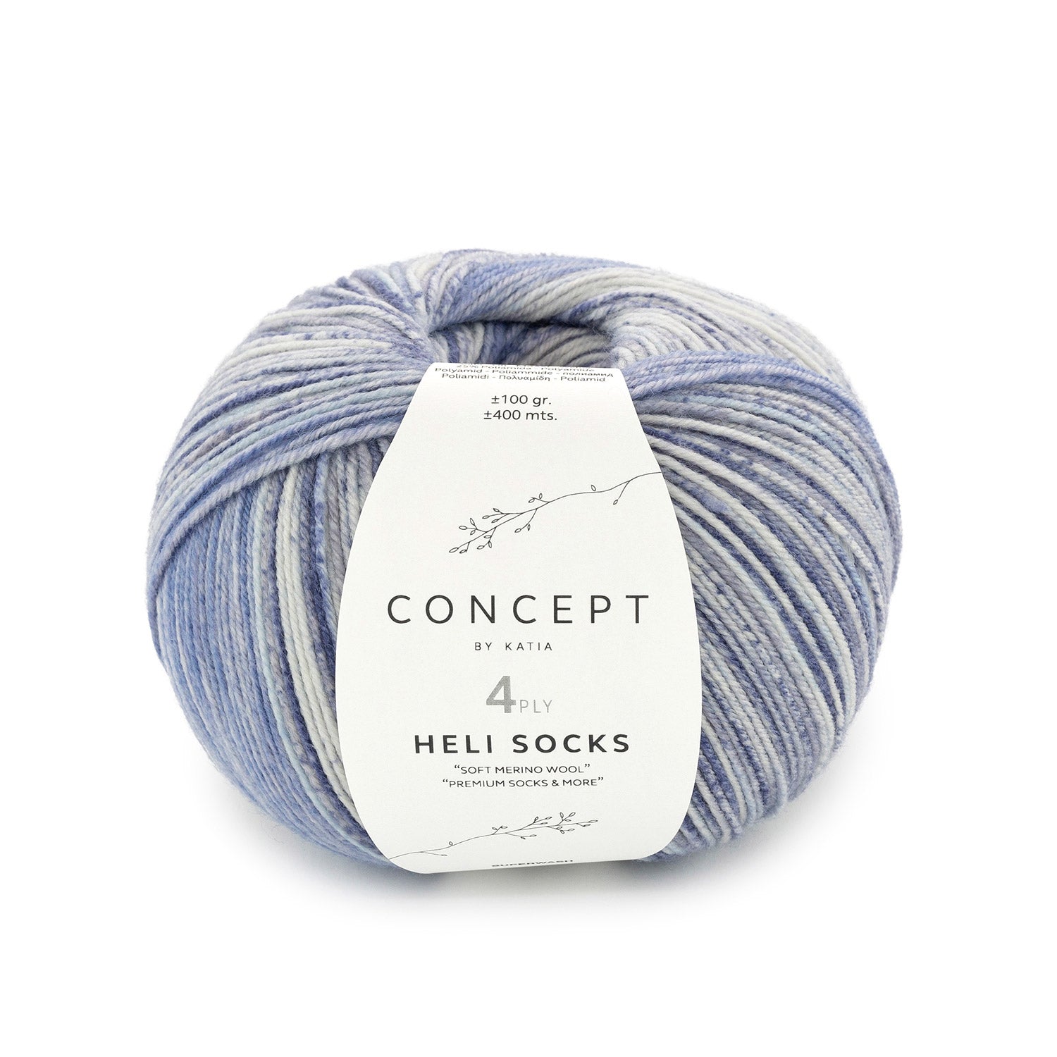 Katia Heli Socks - Hilo Especial para Calcetines con Merino Superwash