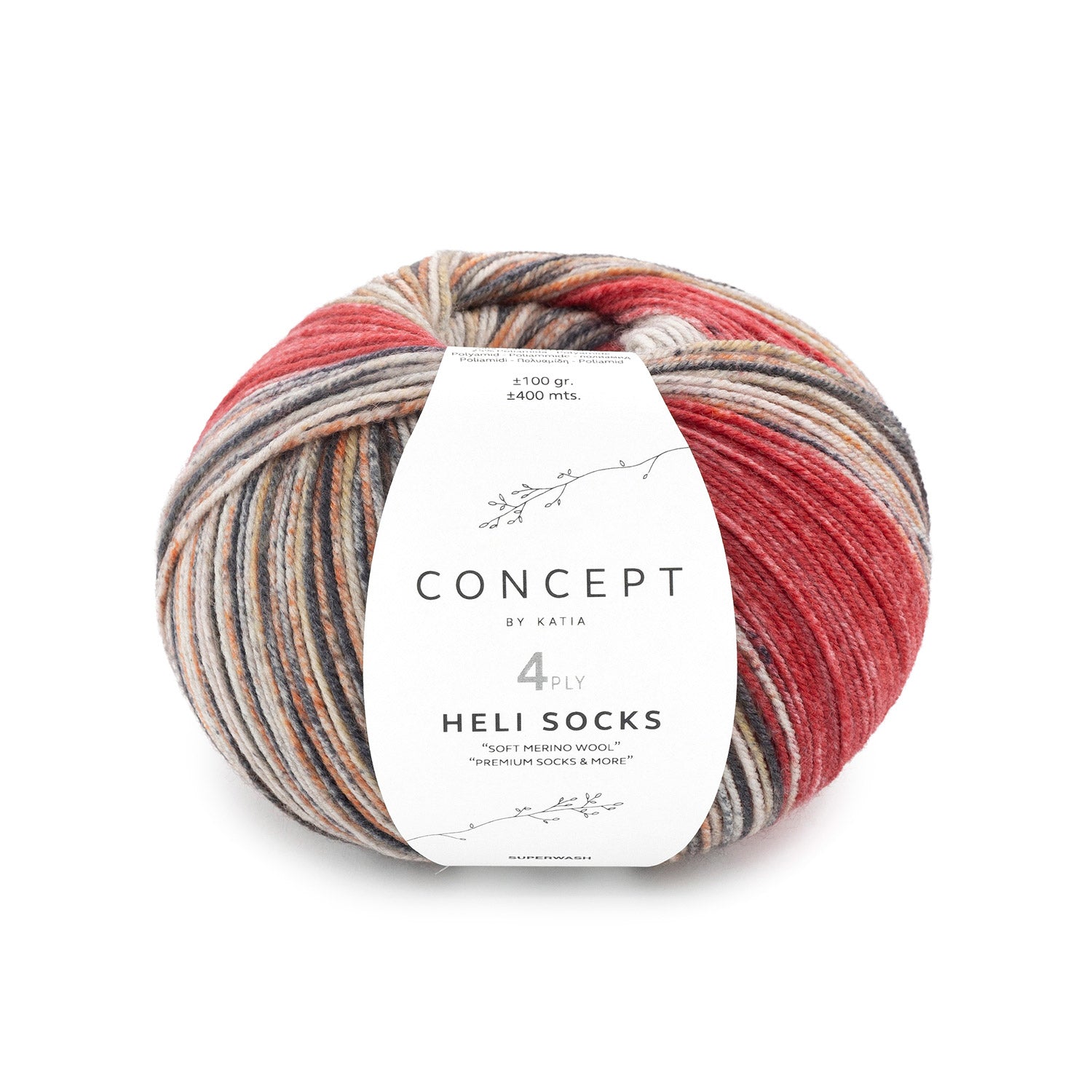Katia Heli Socks - Hilo Especial para Calcetines con Merino Superwash
