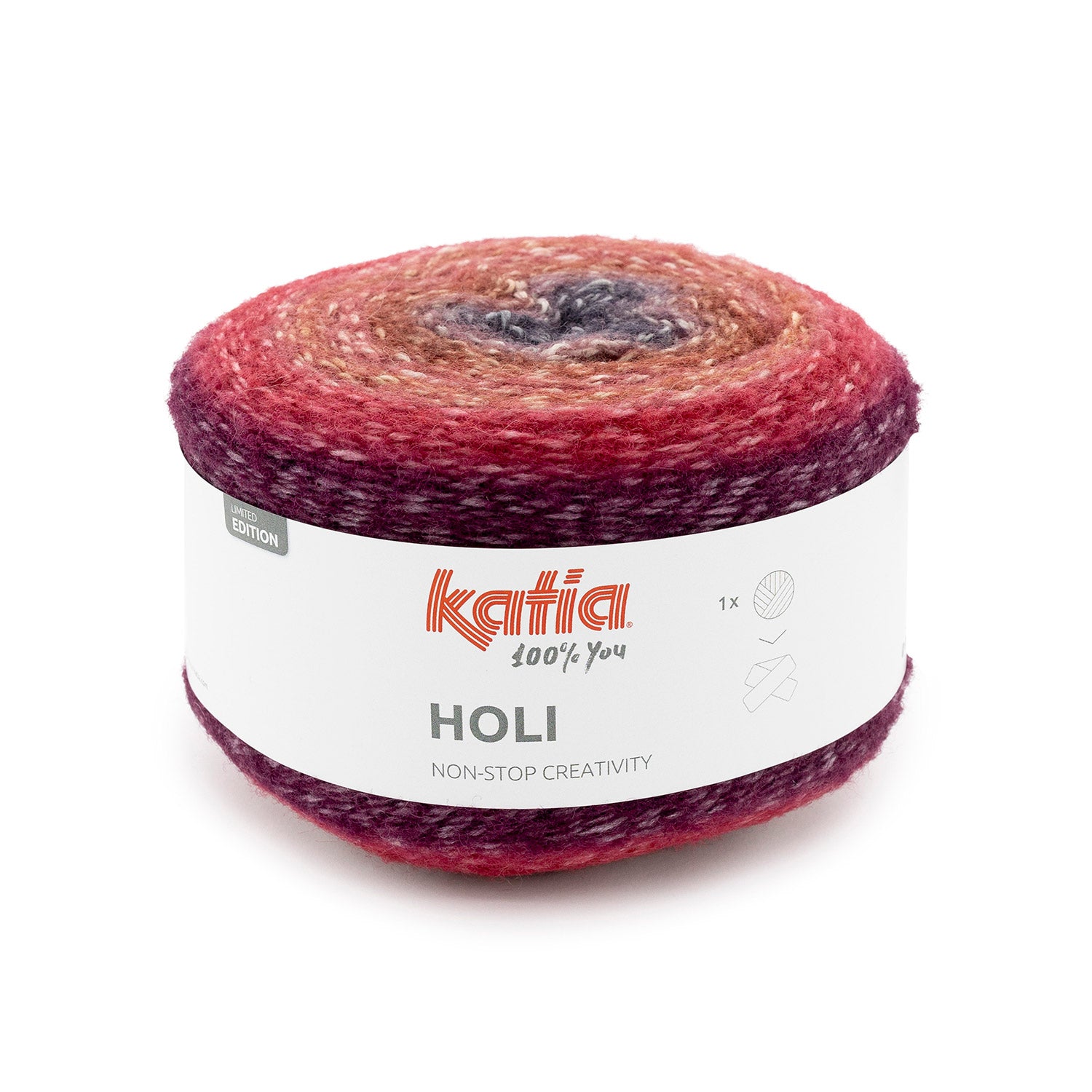 Katia Holi - Hilo Voluminoso con Efecto Multicolor para Accesorios de Moda