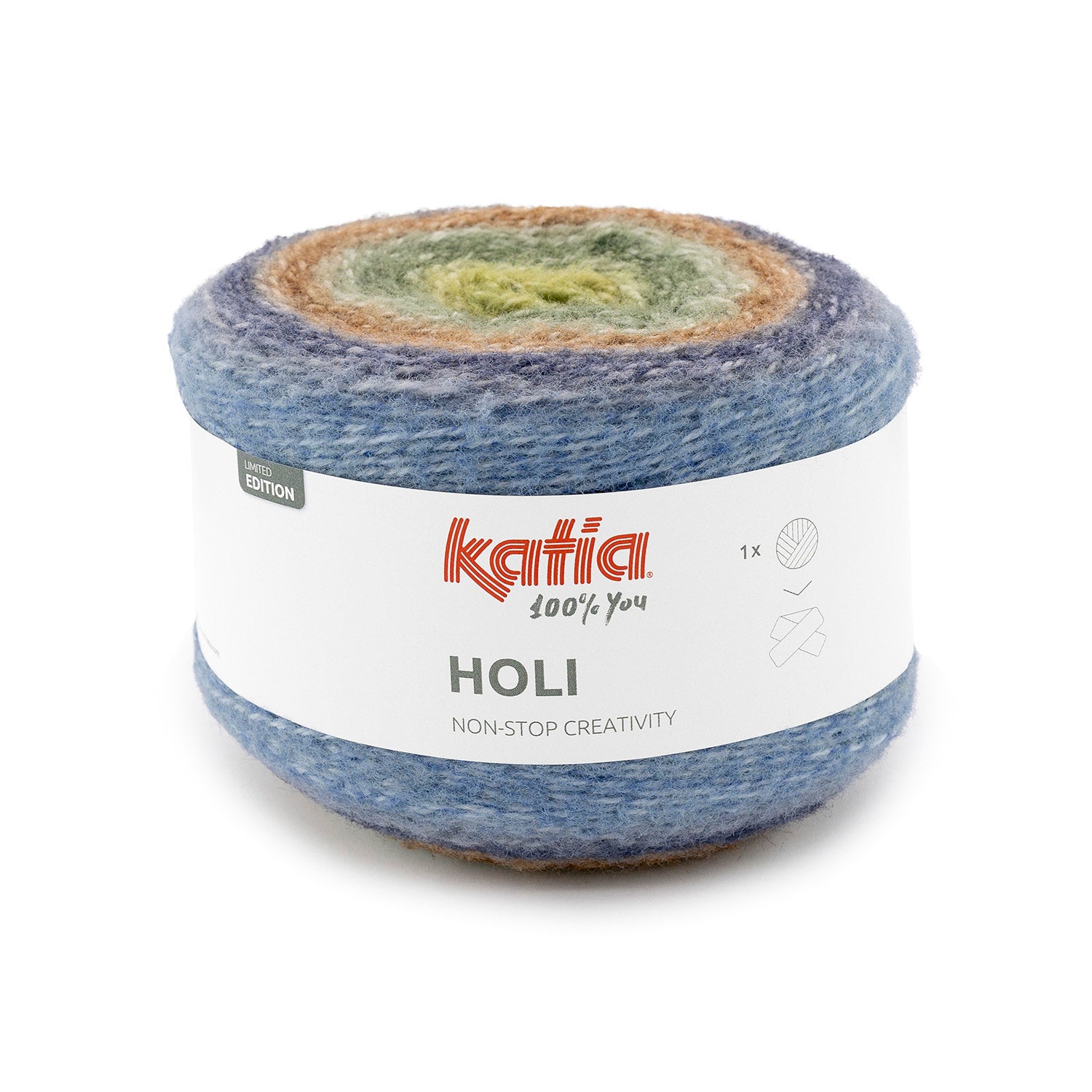Katia Holi - Hilo Voluminoso con Efecto Multicolor para Accesorios de Moda