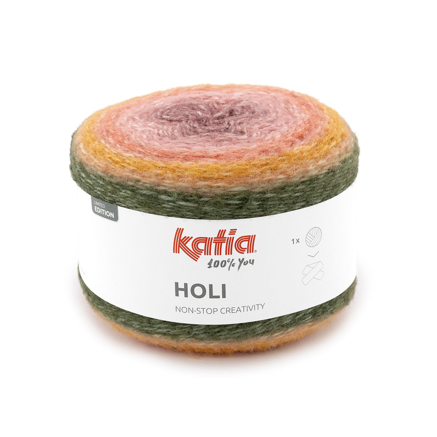 Katia Holi - Hilo Voluminoso con Efecto Multicolor para Accesorios de Moda