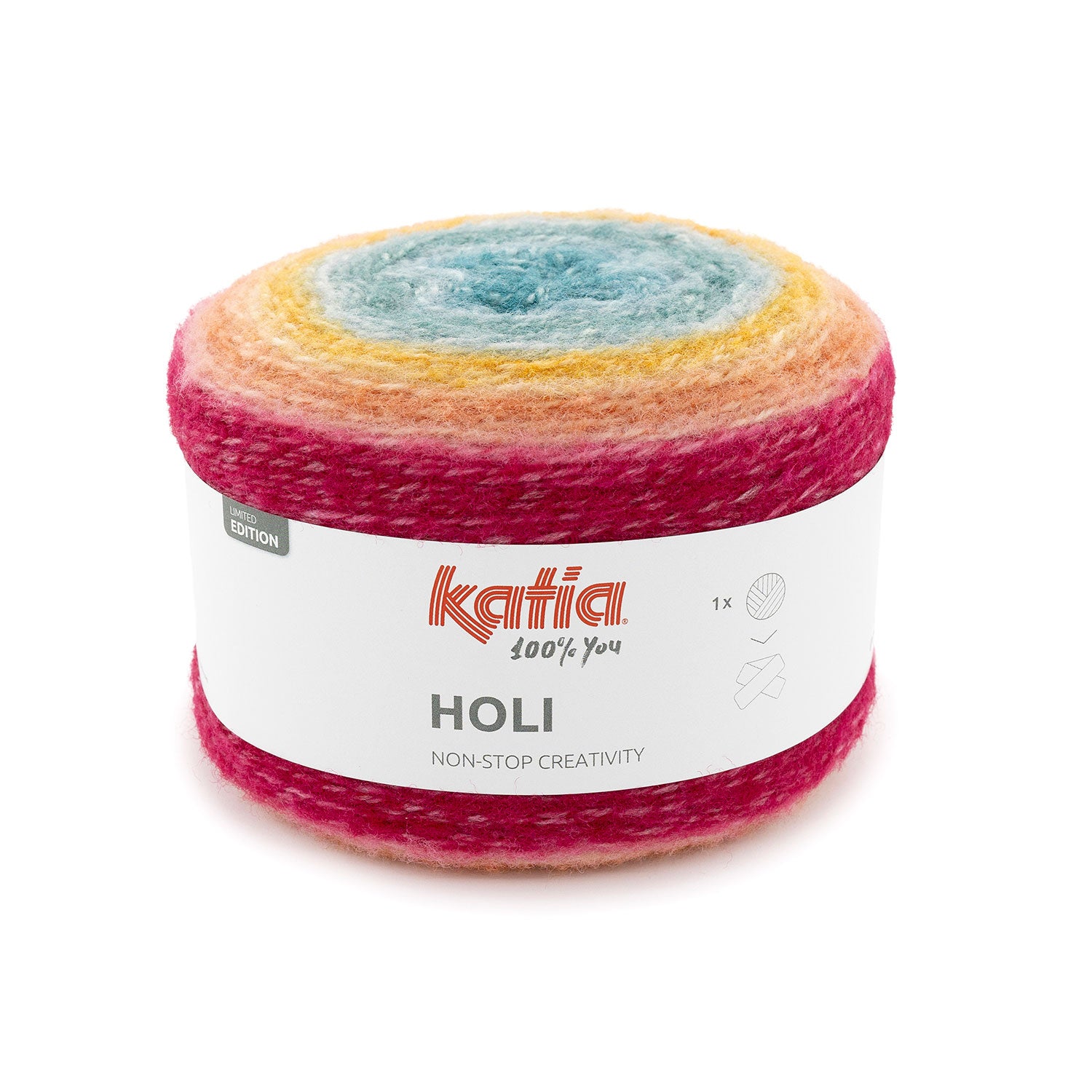 Katia Holi - Hilo Voluminoso con Efecto Multicolor para Accesorios de Moda