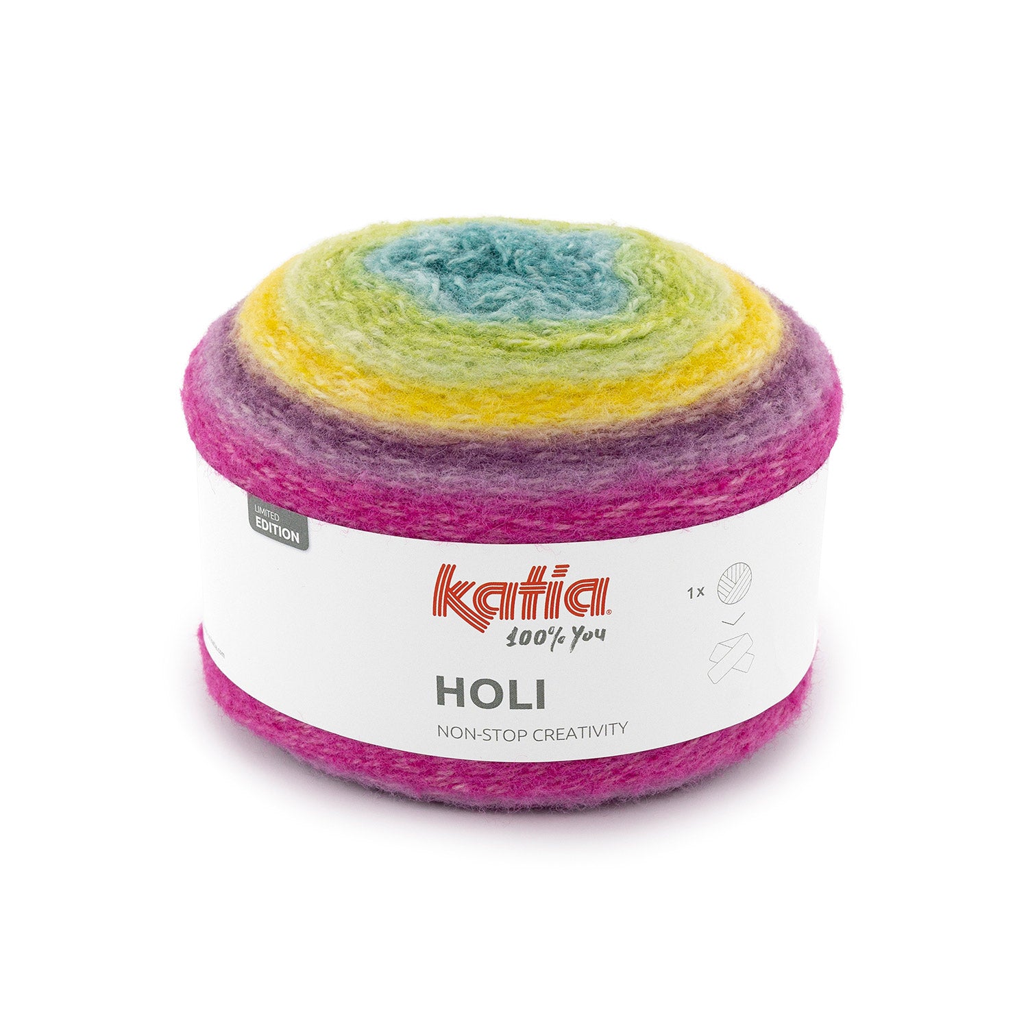 Katia Holi - Hilo Voluminoso con Efecto Multicolor para Accesorios de Moda