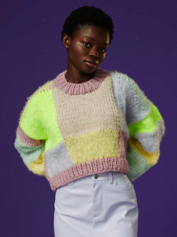 KW-502 Wow Chunky Billie Sweater Tricot Kit – Katia