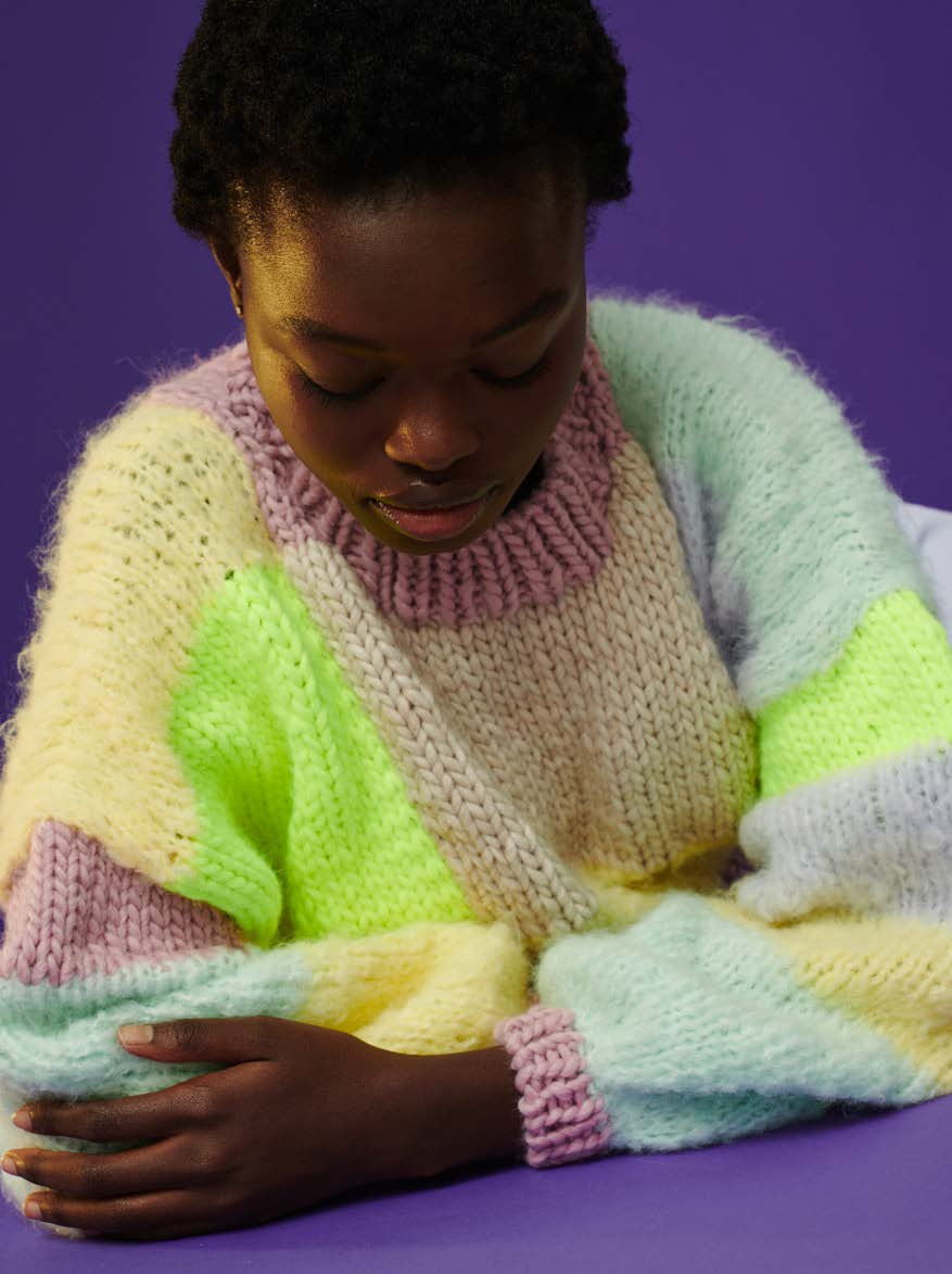 KW-502 Wow Chunky Billie Sweater Tricot Kit – Katia