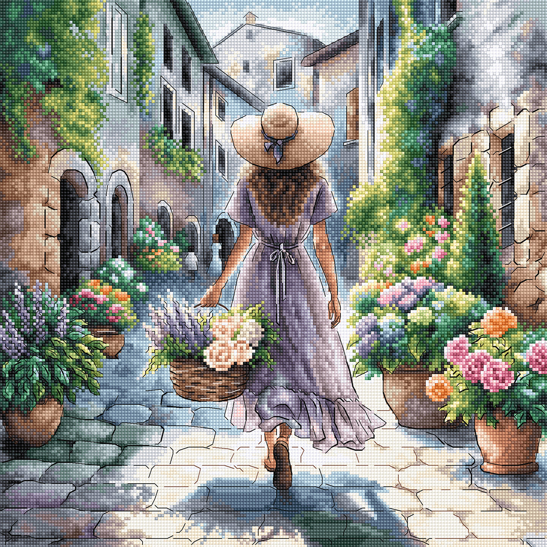 Kit de Punto de Cruz AVA Stitch P110 "El Aroma de las Flores"