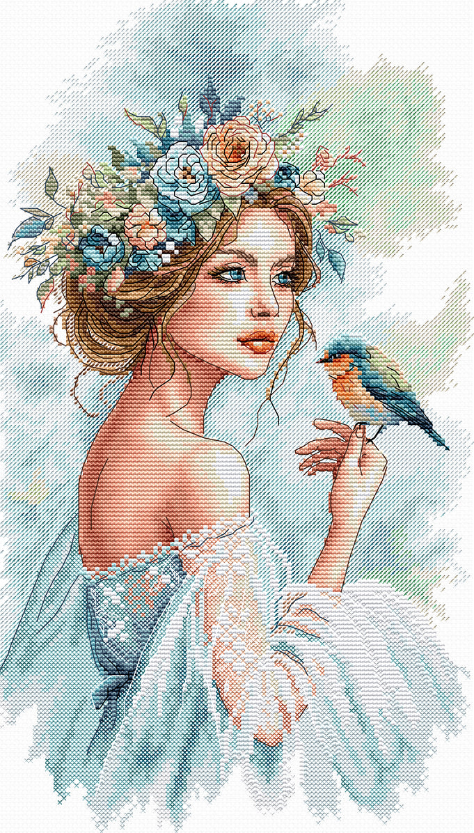 Kit de Punto de Cruz AVA Stitch P148 "La Dama del Jardín"