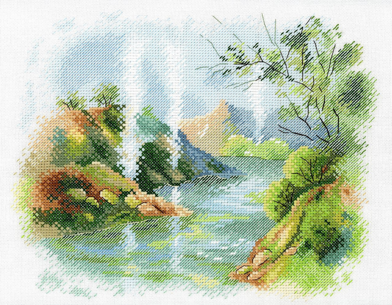 Valle de los géiseres - SA-041 MP Studia - Kit de punto de cruz