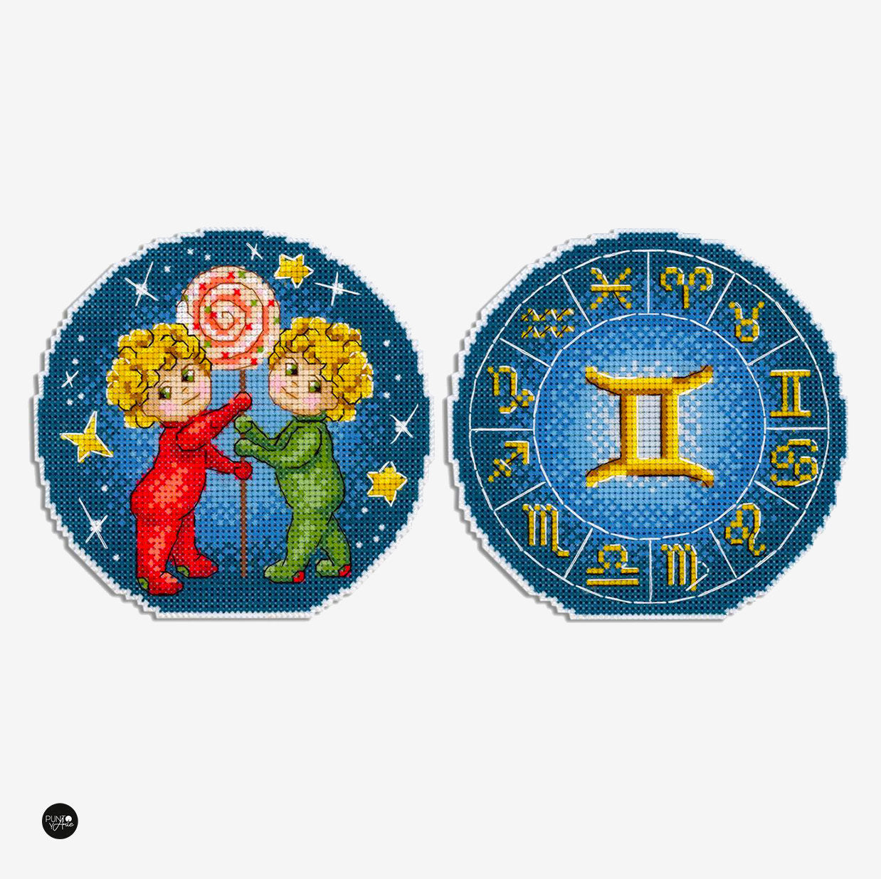 Signos del zodiaco. Géminis. - SR-694 MP Studia - Kit de punto de cruz