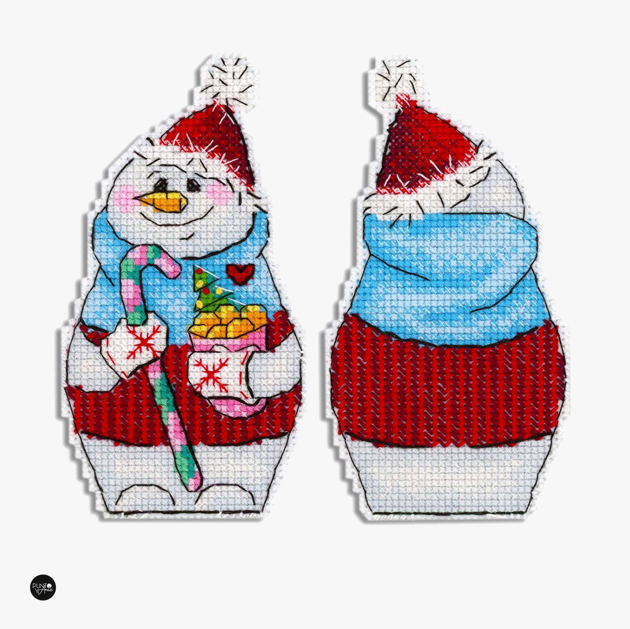 Muñeco de nieve con dulces - SR-845 MP Studia - Kit de punto de cruz