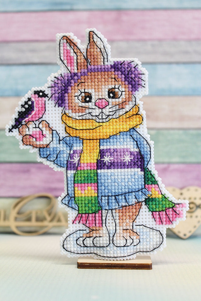 Hase mit Vogel – SR-858 MP Studia – Kreuzstichset