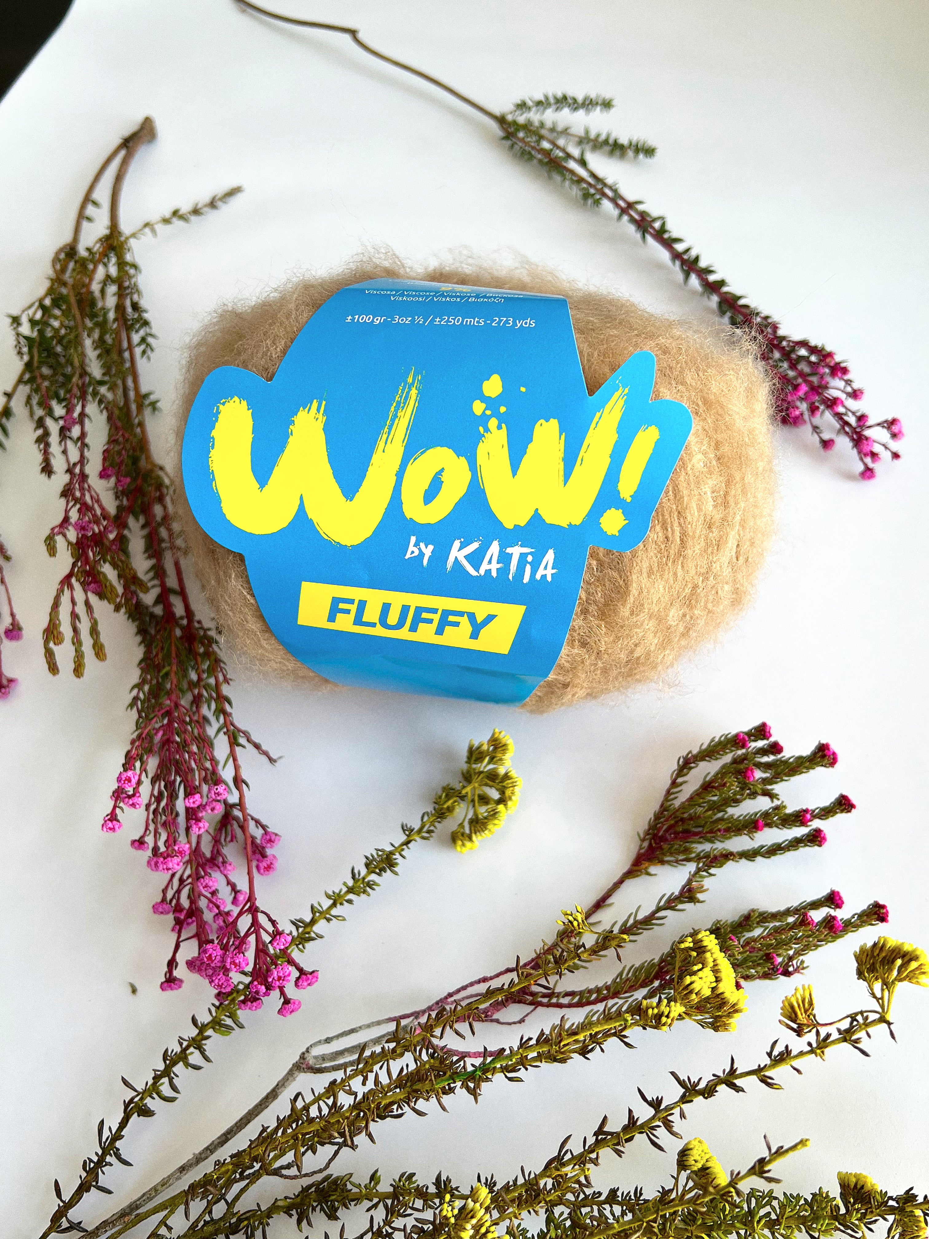 Katia Wow Fluffy - Soft Brushed Effect Yarn for Modern Garments