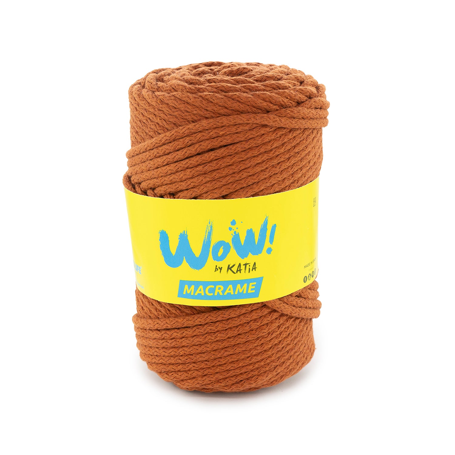 Lana WOW Macramé de Katia - Cuerda de Algodón 100% para Proyectos Creativos