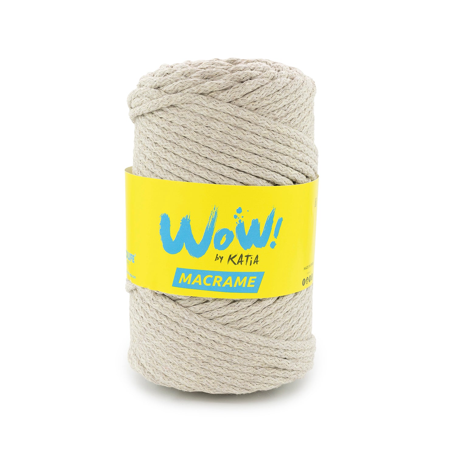 Lana WOW Macramé de Katia - Cuerda de Algodón 100% para Proyectos Creativos