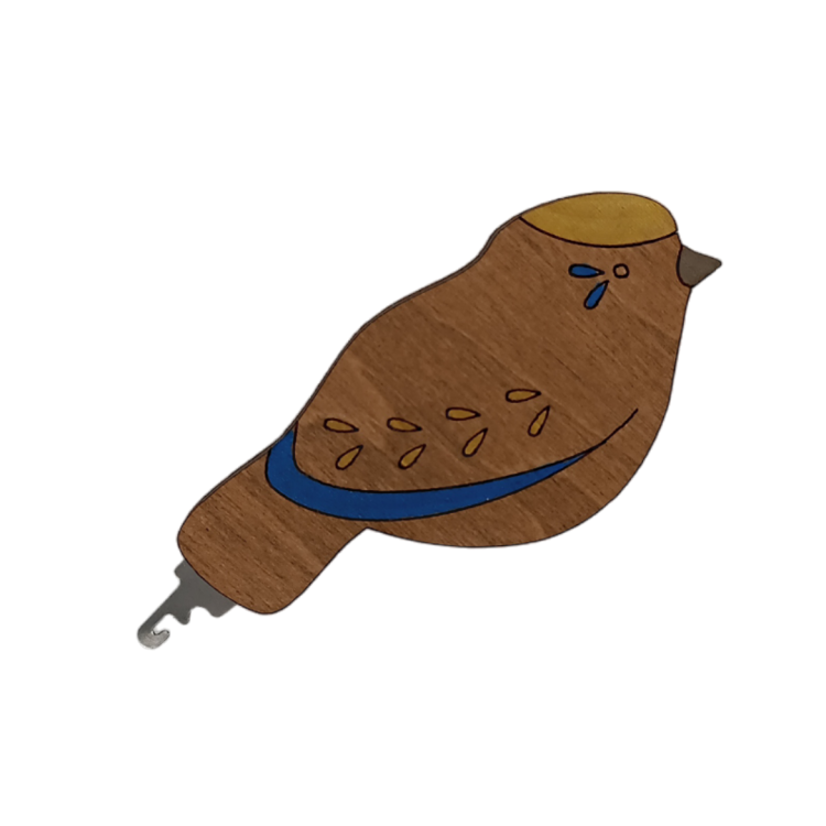 Wizardi Blue Bird Wooden Needle Threader KF070/1-1