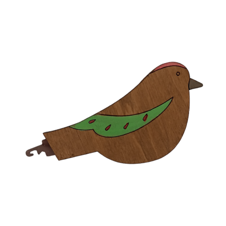 Green Bird Wooden Needle Threader KF070/1-2 by Wizardi