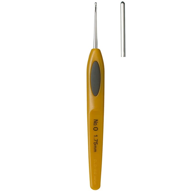 Aguja de Ganchillo de Acero Ergonómica Clover Soft Touch