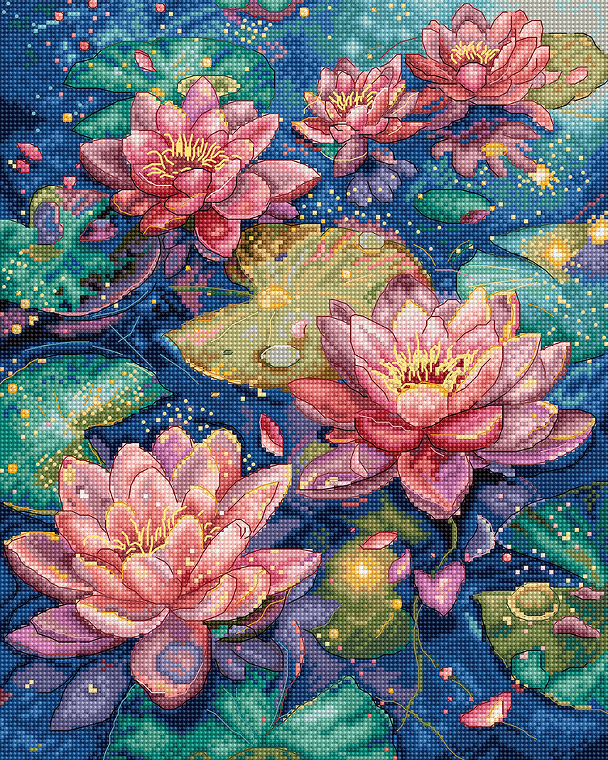 Kit de Punto de Cruz de Letistitch - L9910 Water Lily