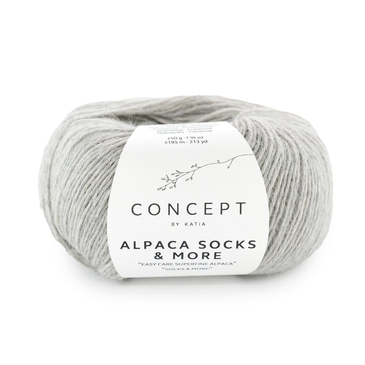 ALPACA SOCKS & MORE de Katia, referencia de color 307 (Gris claro)