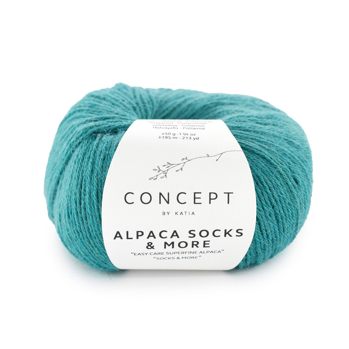 ALPACA SOCKS & MORE de Katia, referencia de color 312 (Turquesa)