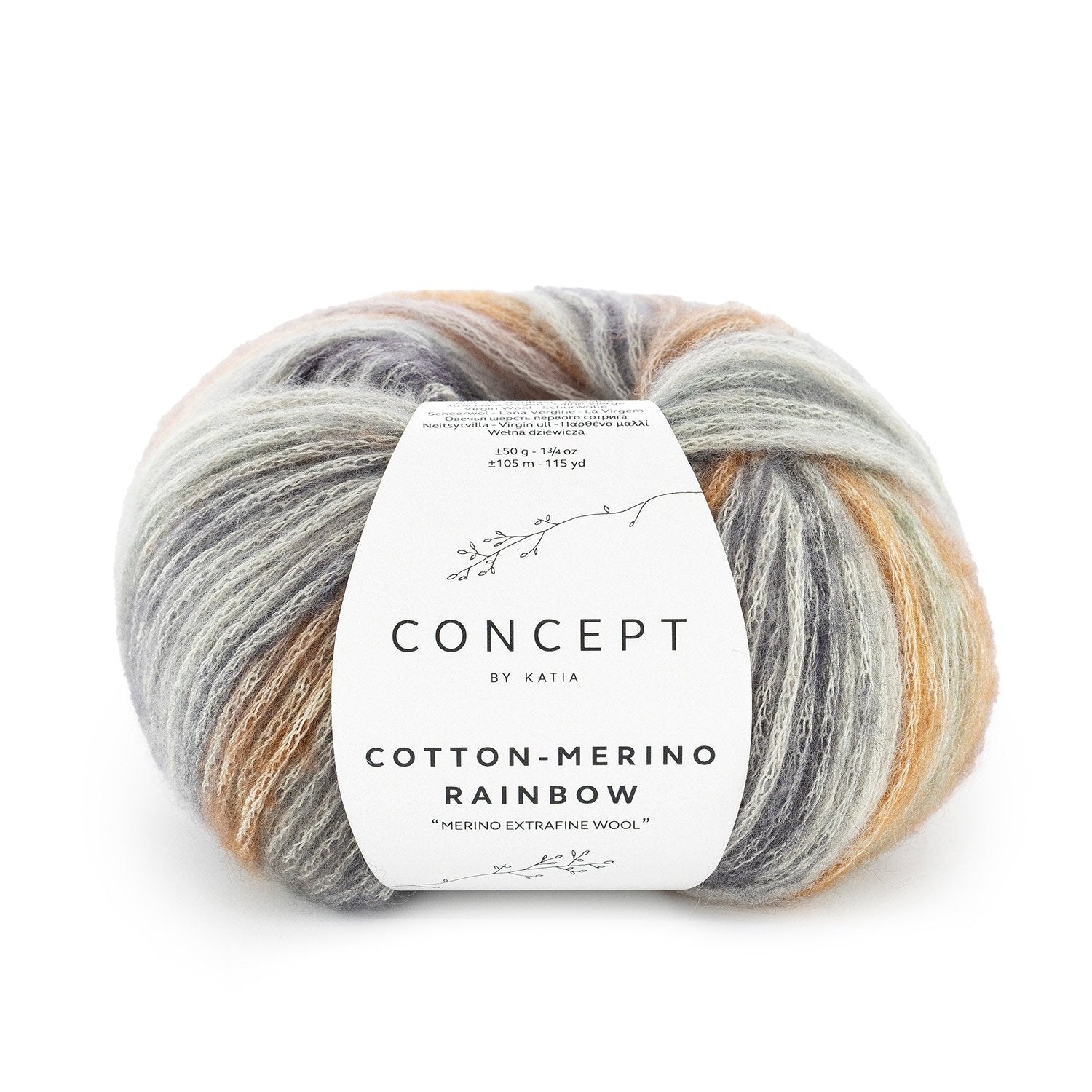 Ovillo Cotton-Merino Rainbow – 70% Algodón 30% Merino Extrafine – 50g