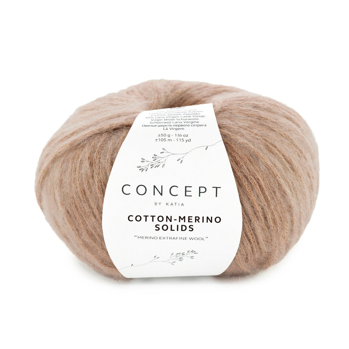 COTTON-MERINO SOLIDS de Katia, referencia de color 60 (Beige)