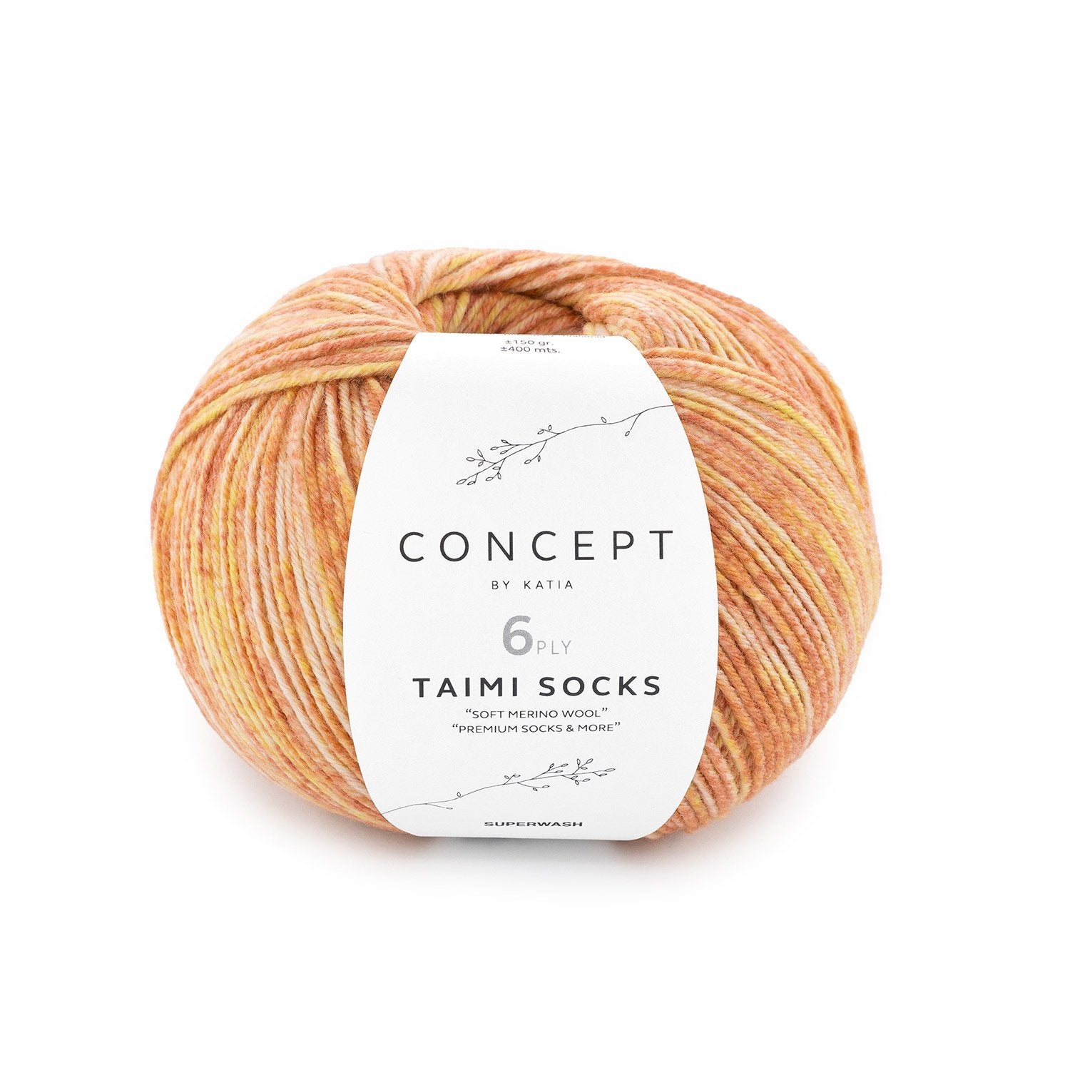 Taimi Socks - Hilo de Lana Merino Superwash para Calcetines y Bufandas