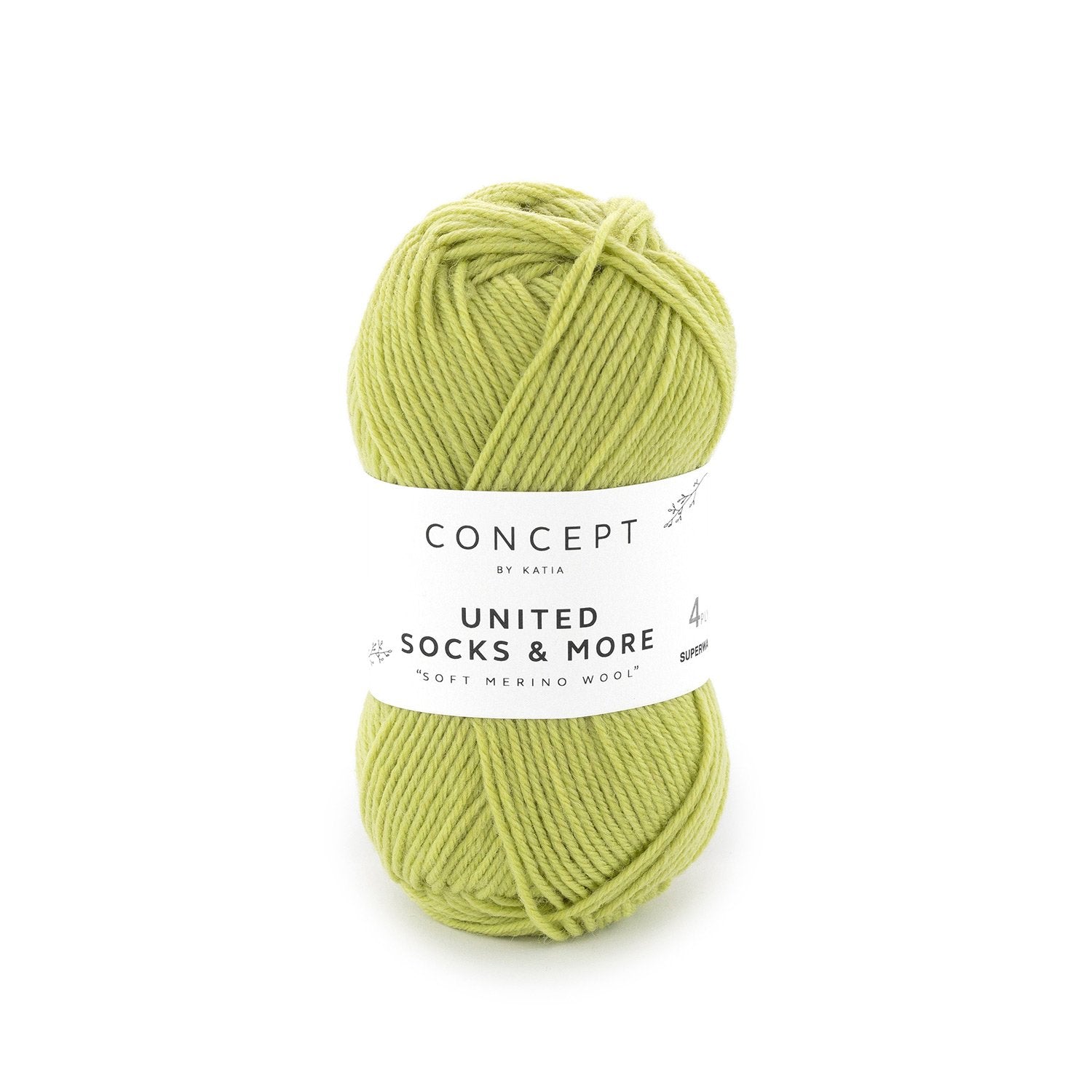 United Socks & More - Hilo Fino de Merino Superwash para Calcetines, Accesorios y Ropa Infantil
