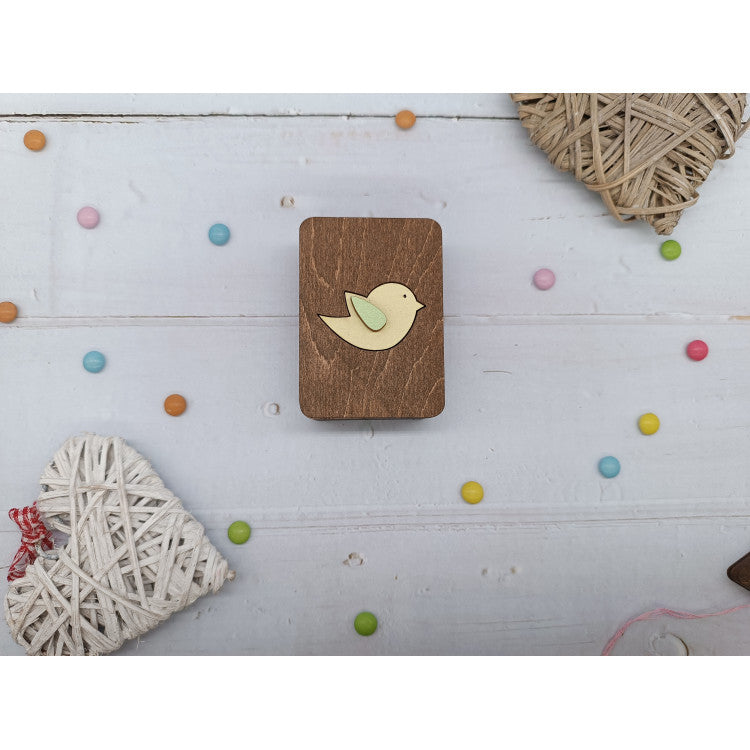 Wooden Box with Little Bird Design KF057/33 by Wizardi