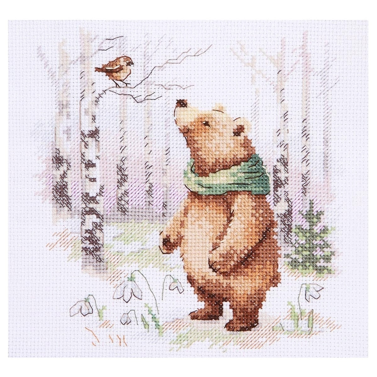 Kit de Punto de Cruz "Cuentos del Bosque. Llegó la Primavera" S0-24