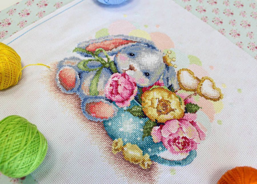Kit de Punto de Cruz "Peony Dreams" SNV-826 de MP Studia