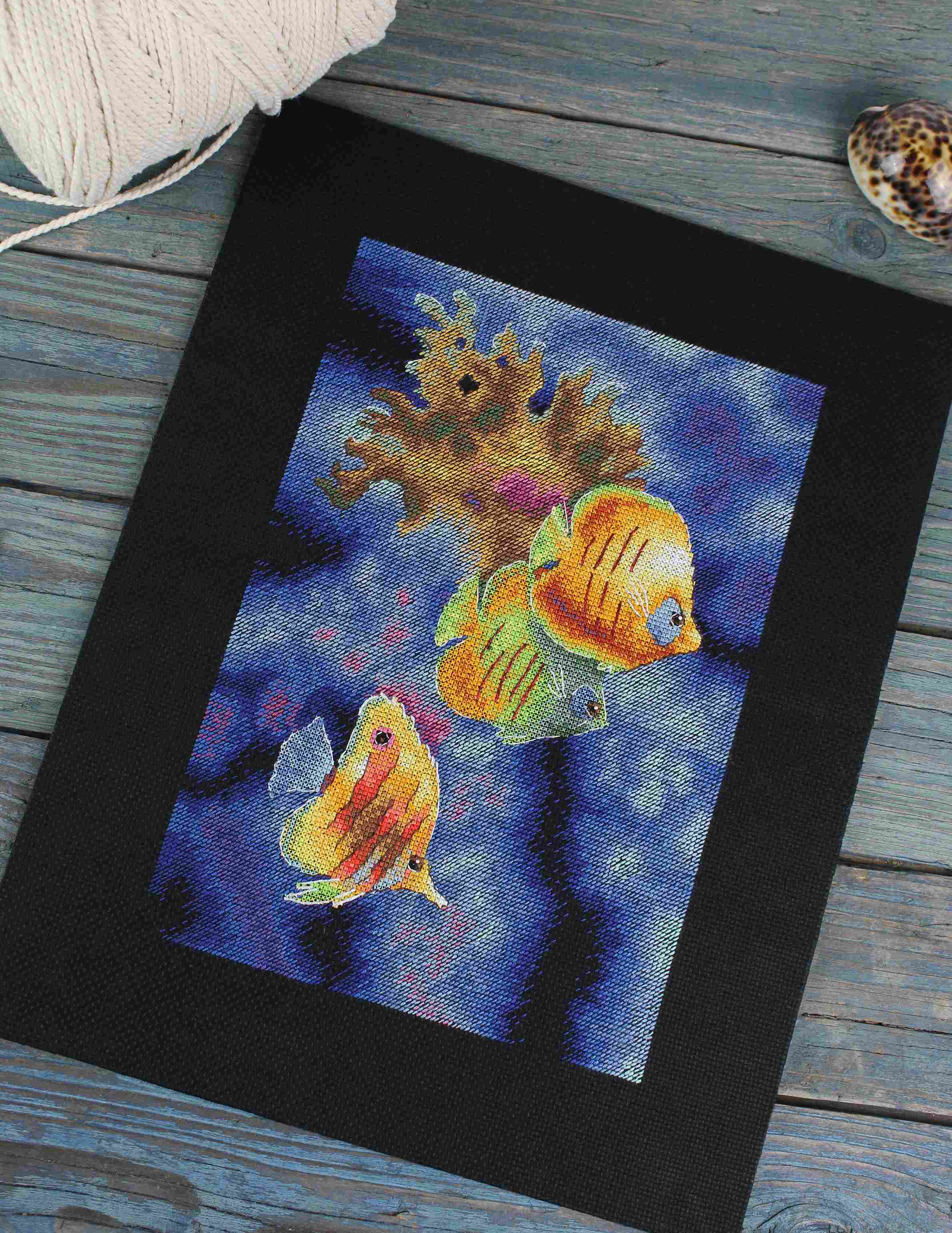 Coral Reef Inhabitants – Kit de Punto de Cruz MP Studia SNV-888