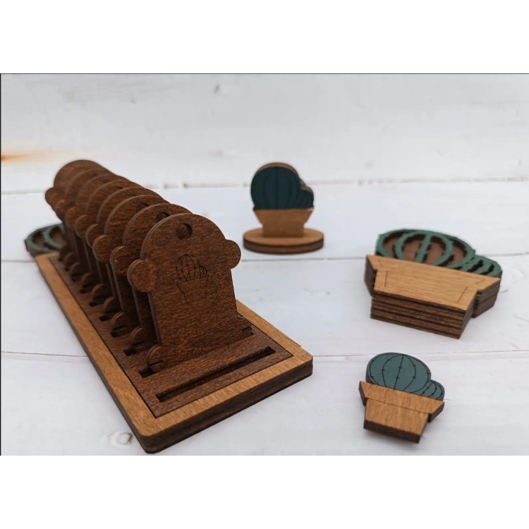 Organizador con bobinas (10 uds) Cactus KF016/2 | Set de bobinas y soporte para hilos