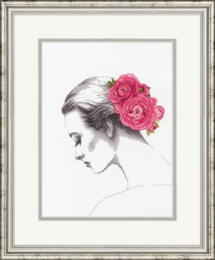 FLORAL PORTRAIT - 70-35379 Dimensions - Kit de punto de cruz