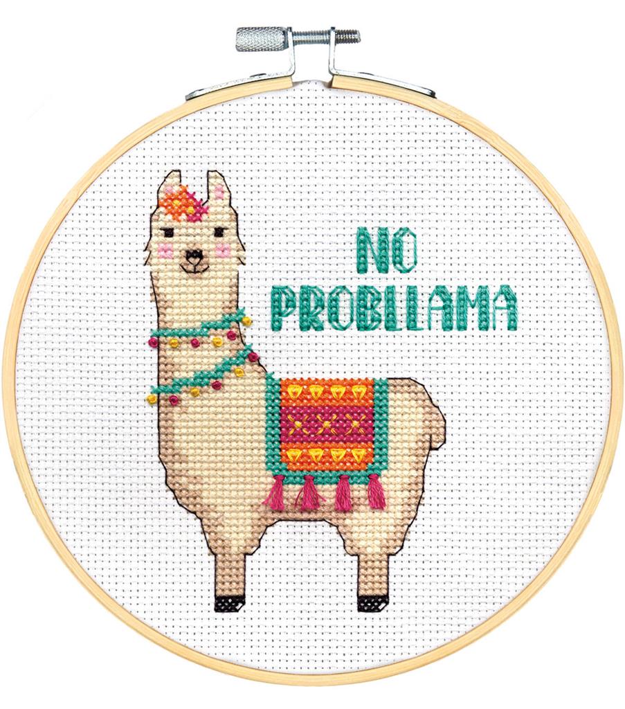 No Probllama - 72-76111 Dimensions - Kit de punto de cruz