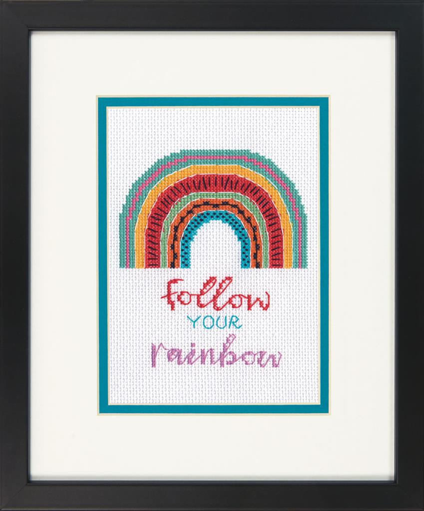 Follow Your Rainbow - 70-65213 Dimensions - Kit de punto de cruz