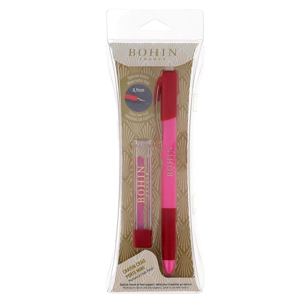 Pink Chalk Mechanical Pencil + 6 Ultrafine Leads 0.9 mm by Bohin