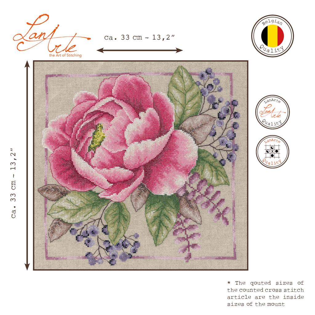 Blooming Rouge – Lanarte Kreuzstichset PN-0199792