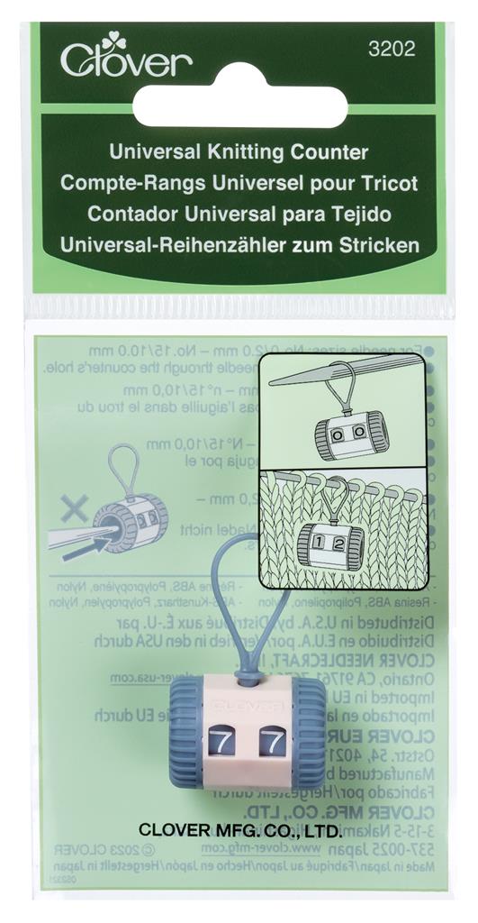 Clover 3202 Universal Row Counter - Precision and Convenience for Your Knitting Projects