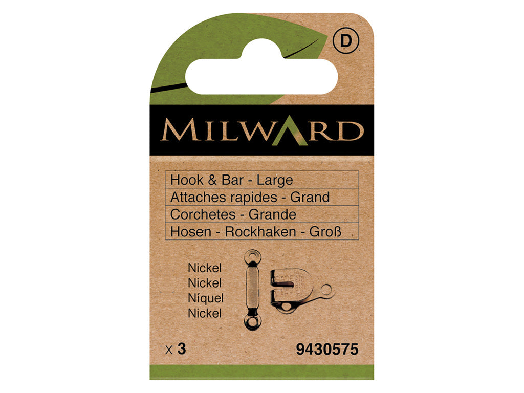 Milward Nickel Skirt Clasps - Large Size