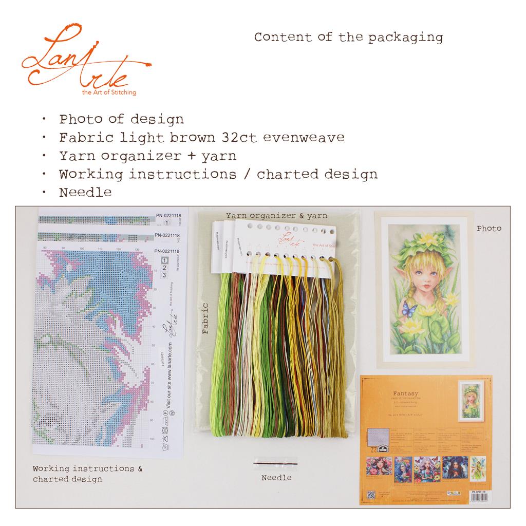 Lanarte Kreuzstich-Set – Liliengekrönte Fee PN-0221118