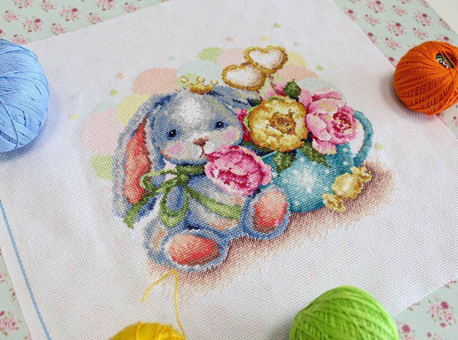 Kit de Punto de Cruz "Peony Dreams" SNV-826 de MP Studia
