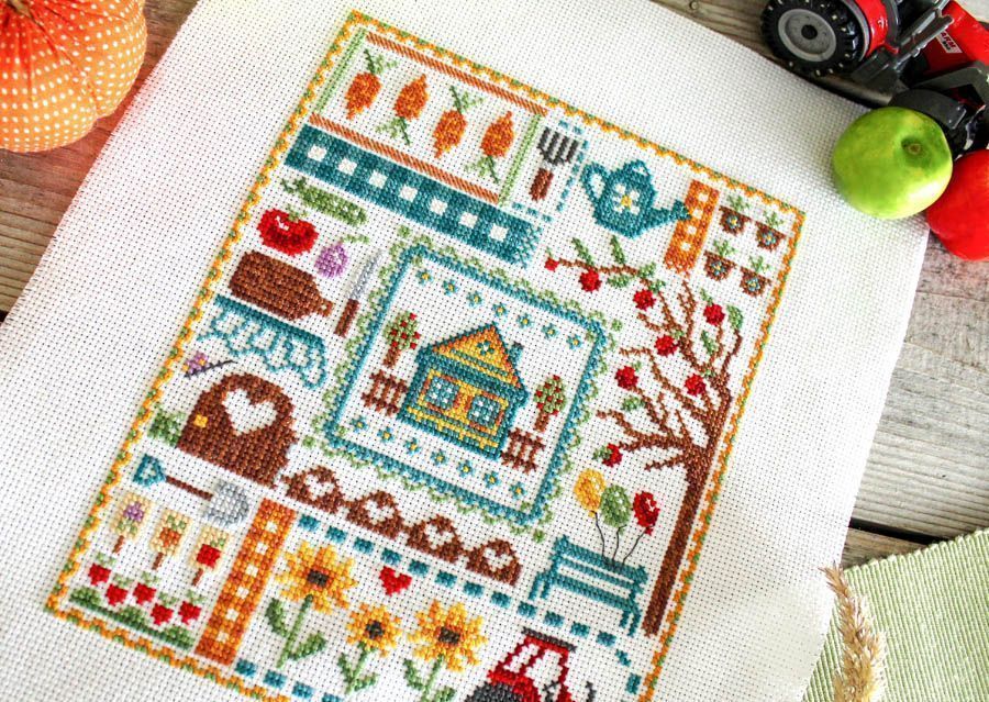 Kit de Punto de Cruz "Sampler. En Mi Casa de Campo Favorita" SNV-846 de MP Studia