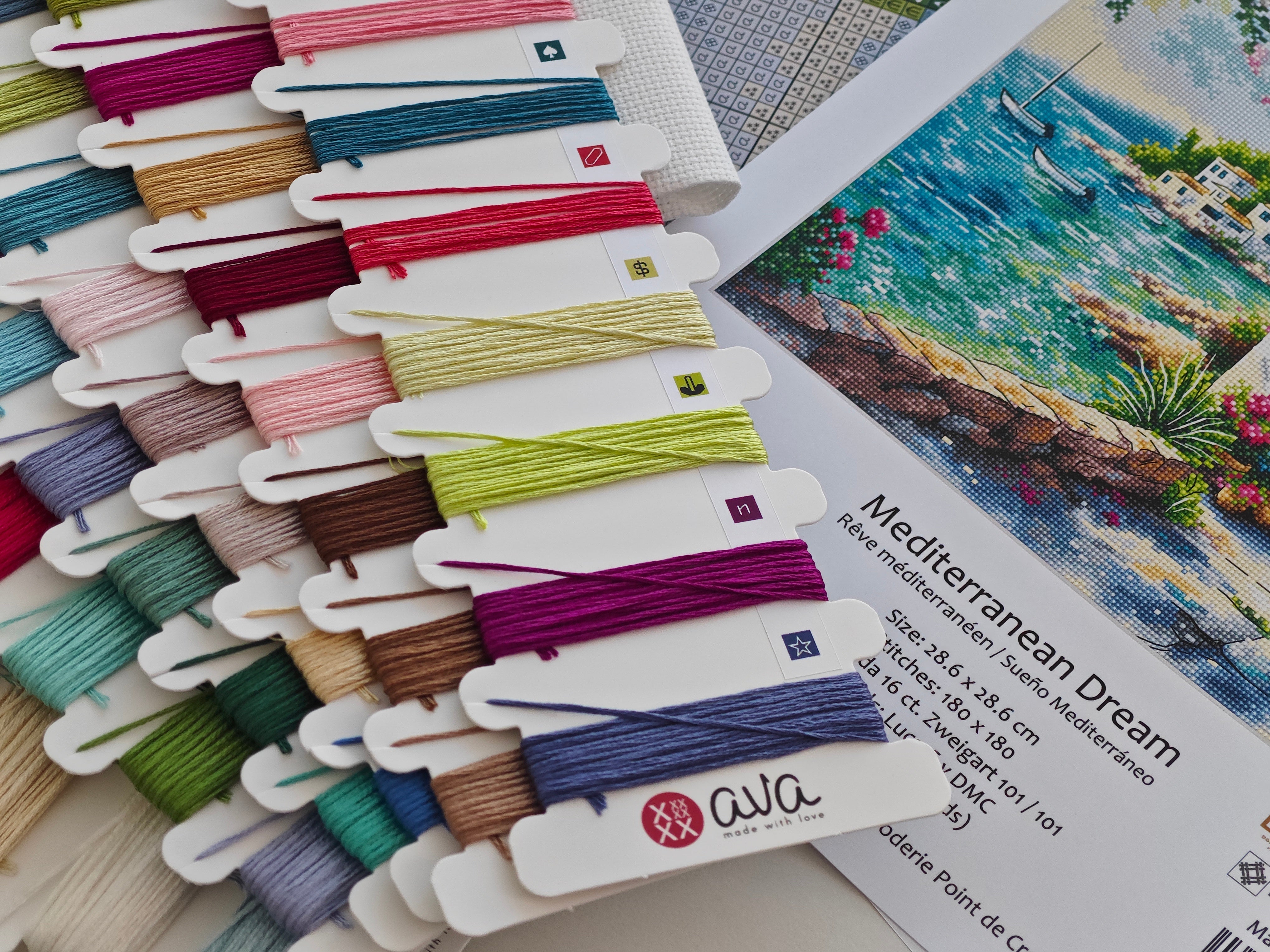 Kit de Punto de Cruz "Sueño Mediterráneo" – AVA P133